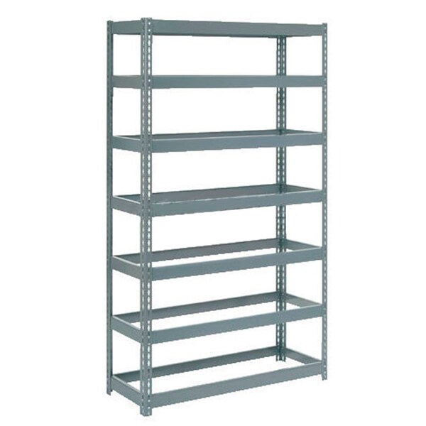 Extra Heavy Duty Shelving 48W x 12D x 84H With 7 Shelves, No Deck, Gray